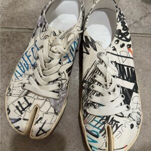 Maison Martin Margiela Graffiti Canvas Shoes
